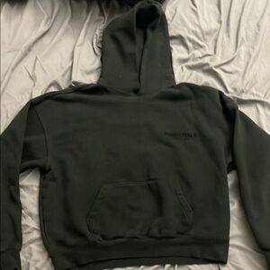Essentials fear of God hoodie jet black